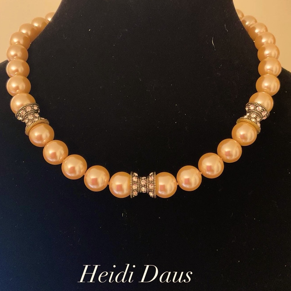 #119 Heidi Daus Pearls & Crystals Necklace